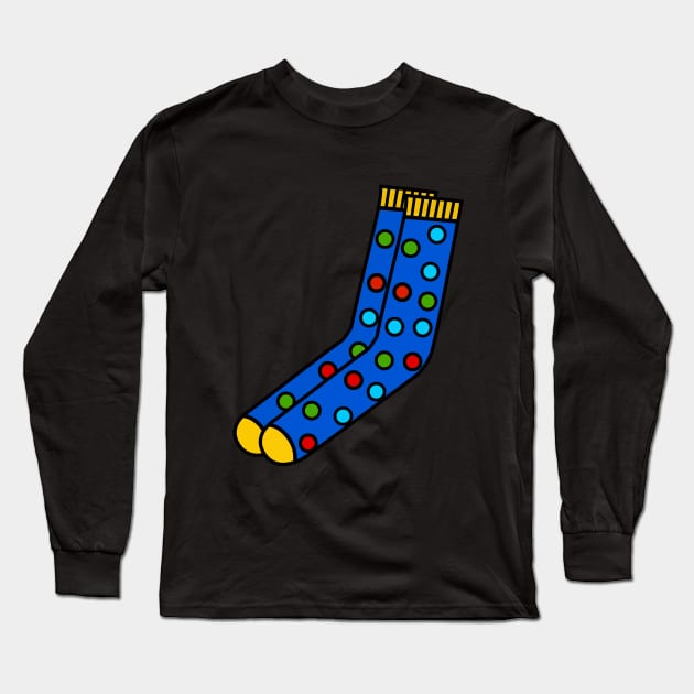 Polka dot socks Long Sleeve T-Shirt by simonebonato99@gmail.com